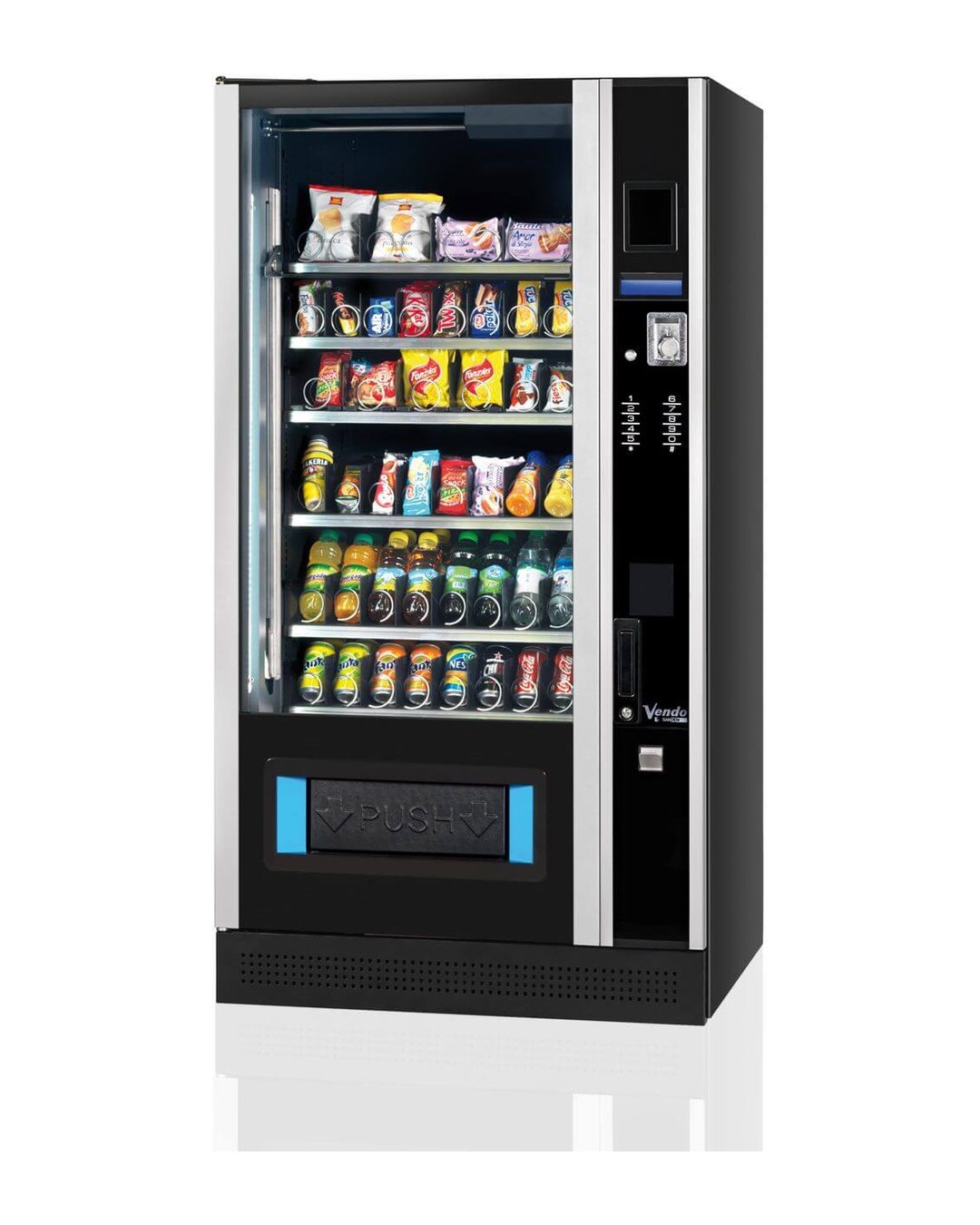 Snack- und Getränkeautomat mit Glasfront von Real Vending