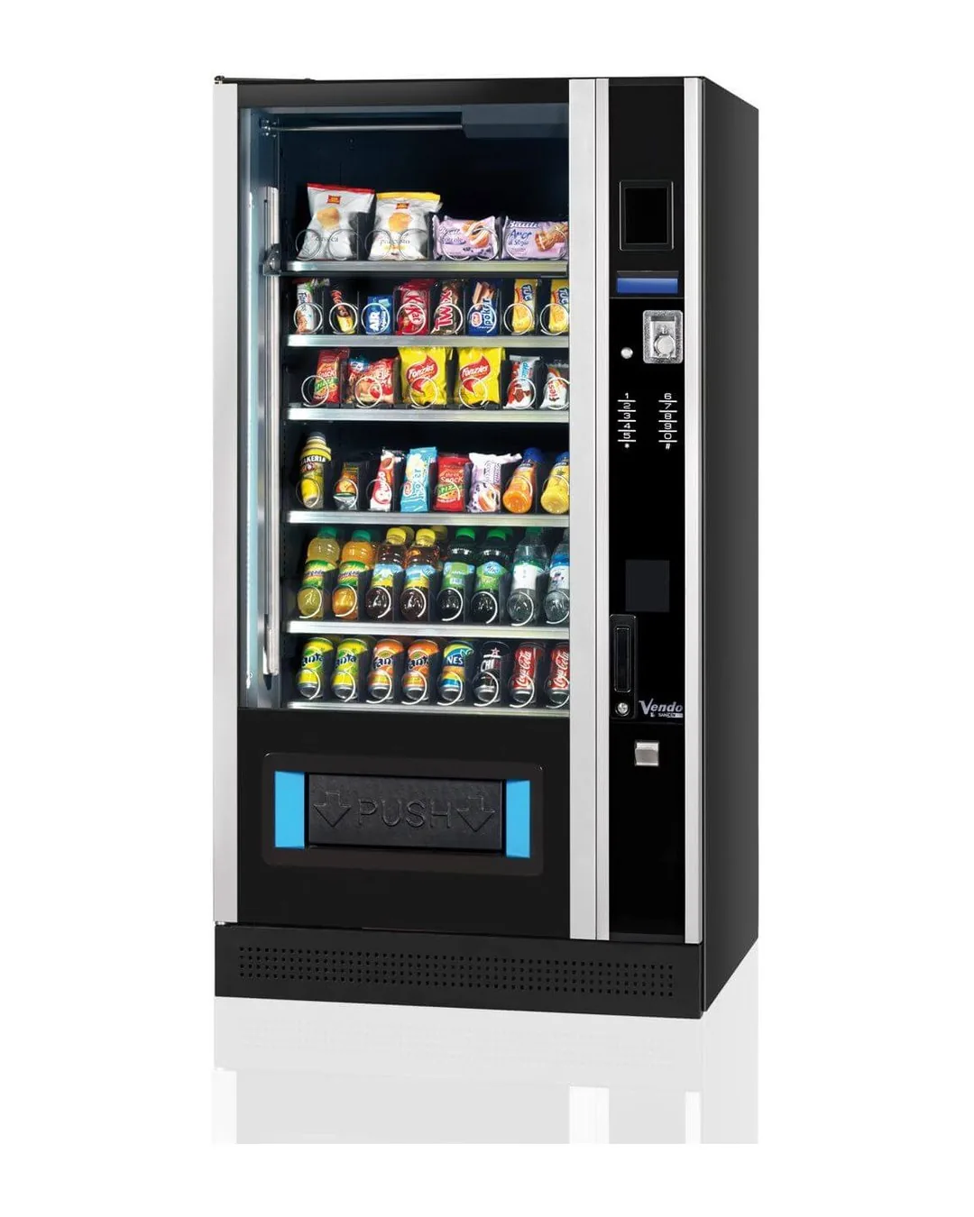 Snack- und Getränkeautomat mit Glasfront von Real Vending